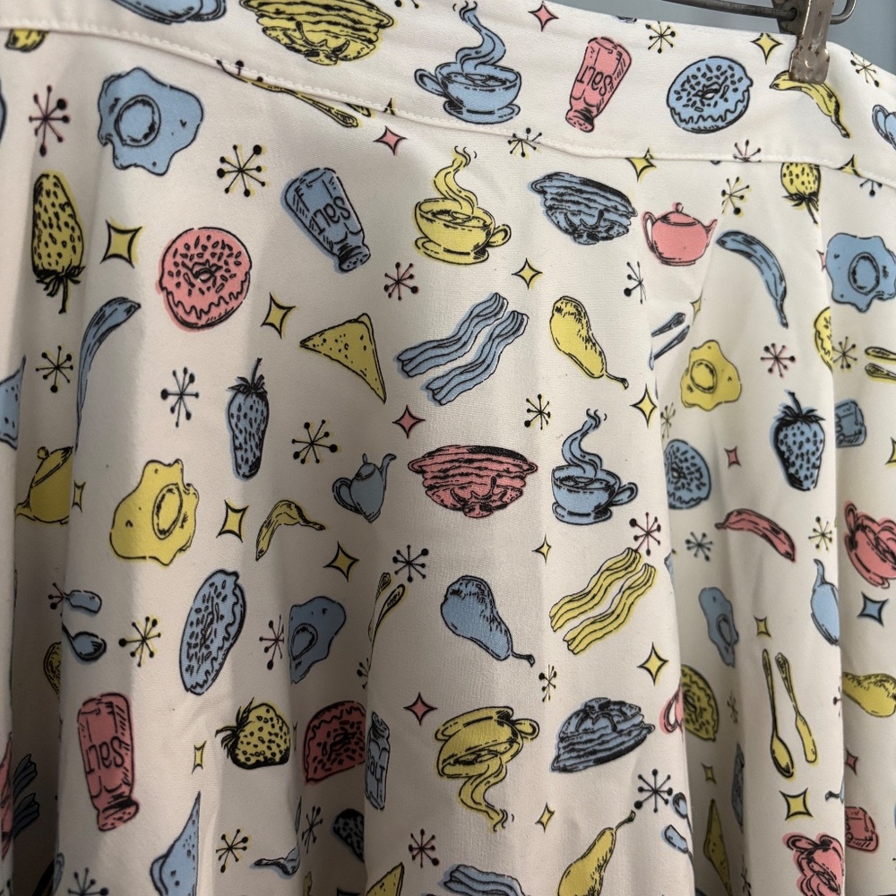 Steady Clothing Breakfast Brunch Print Pinup Skirt - Picture 2 of 8